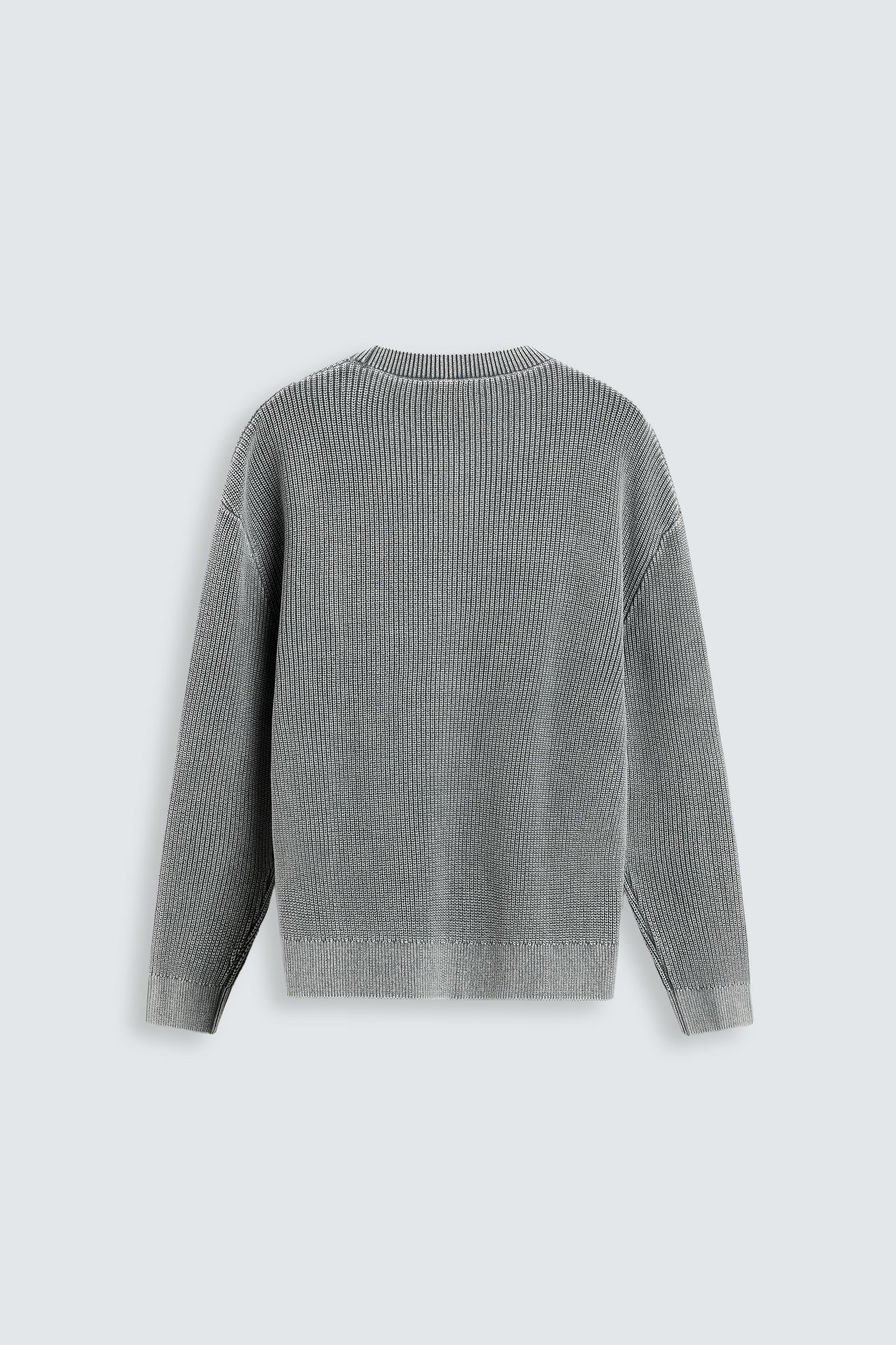 WASHED RIBBED TEXTURED JUMPER